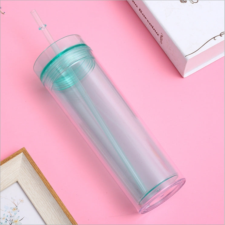 Acrylic Double Wall Tumbler with Straw
