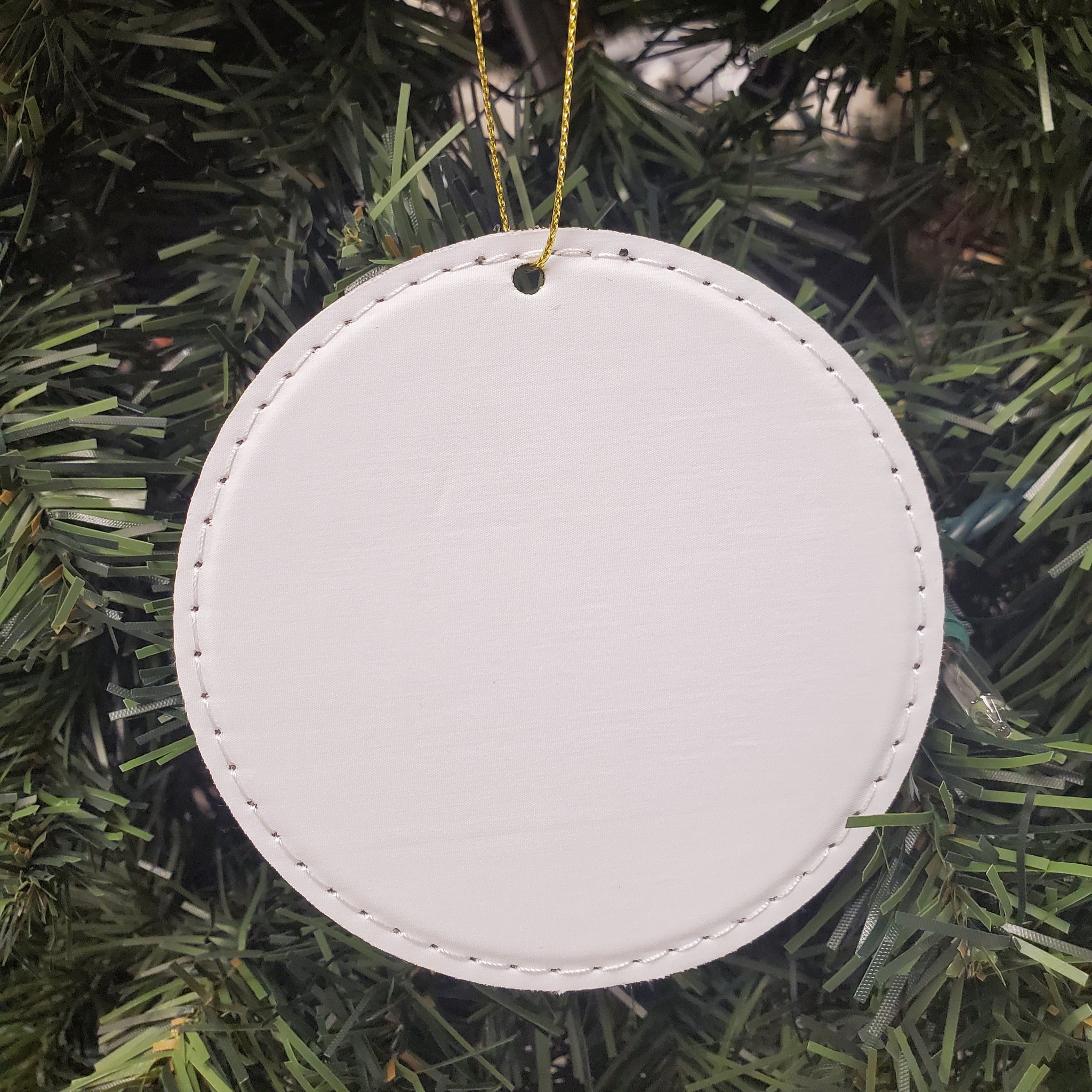 Sublimation Round Ornament with Gold String